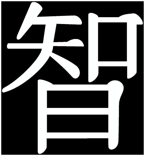 Samunshi® Wandtattoo chinesisch Weisheit Schriftzeichen 37 x 40cm weiß von Samunshi