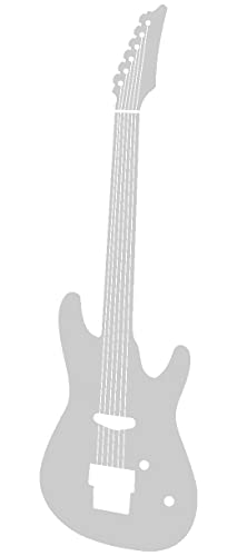Samunshi® Wandtattoo elektrische Gitarre Wandaufkleber 12 x 40cm silbermetalleffekt von Samunshi