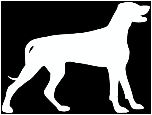 Samunshi® Weimaraner Hunde Aufkleber Autoaufkleber Sticker in 6 Größen und 25 Farben (10x7,5cm weiß) von Samunshi