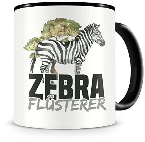Samunshi® Zebra Tasse mit Spruch Zebra Flüsterer Geschenk für Zebra Fans Kaffeetasse Lustige Tassen zum Geburtstag 300ml von Samunshi