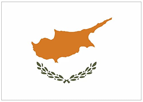 Samunshi® Zypern Flagge Aufkleber Autoaufkleber in den Nationalfarben - 25x17,5cm von Samunshi