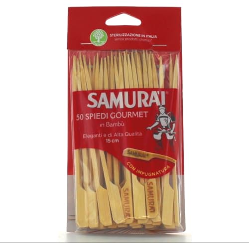 Webazar Samurai 50 Spikes Gourmet von Bambu mit Griff, Länge 15 cm von Samurai