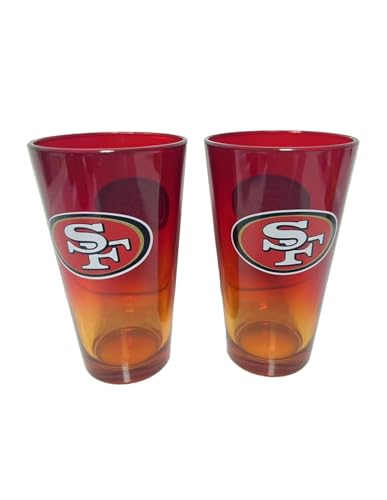 San Francisco 49ers NFL Pint Gläser Glas Set 2er-Set 475 ml von San Francisco 49ers