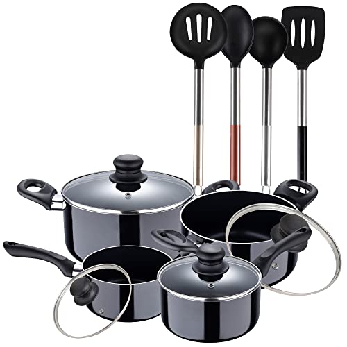 Kochgeschirr-Set aus Aluminium mit 4 Stück Küchenutensilien Kochgeschirr-Set aus Aluminium mit 4 Stück Küchenutensilien von San Ignacio