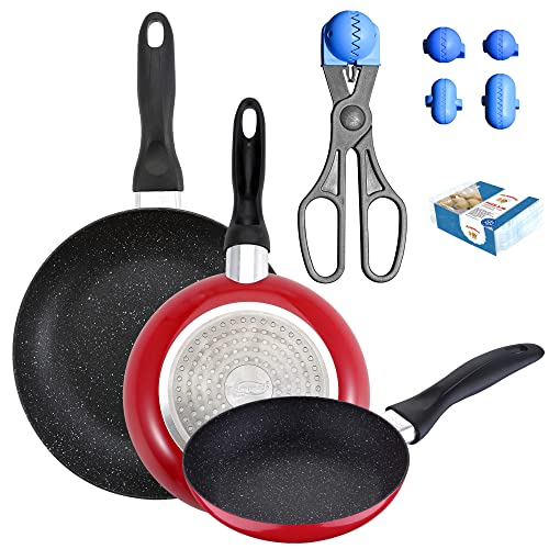 Packung mit 3 Bratpfannen, Durchmesser 16 cm, Durchmesser 20 cm, Mehrzweck-Utensilien mit 4 austauschbaren Formen + 20 Behälter Packung mit 3 Bratpfannen, Durchmesser 16 cm, Durchmesser 20 cm, Mehrzweck-Utensilien mit 4 austauschbaren Formen + 20 Behälter von San Ignacio