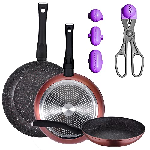 Packung mit 3 Pfannen Ø 20/24 und 28 cm + Mehrzweck-Utensilien mit 4 Formen Packung mit 3 Pfannen Ø 20/24 und 28 cm + Mehrzweck-Utensilien mit 4 Formen von San Ignacio
