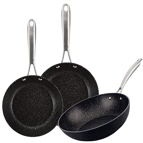 San Ignacio 2er Set Pfannen 20-28 + Wok aus geschmiedetem Aluminium von San Ignacio