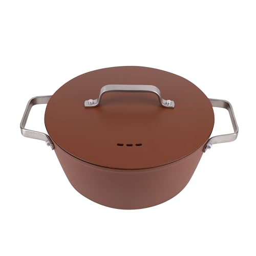 San Ignacio Agros - Cancerol mit Abdeckung 28 cm -Hergestellt in geschmiedetem Aluminium -Innenquantanium -Schwarzbeschichtung - Äußeres in Terrakota -Farbe - Induktion - Lange Mangue von Phape Lisboa San Ignacio Agros - Cancerol mit Abdeckung 28 cm -Hergestellt in geschmiedetem Aluminium -Innenquantanium -Schwarzbeschichtung - Äußeres in Terrakota -Farbe - Induktion - Lange Mangue von Phape Lisboa von San Ignacio