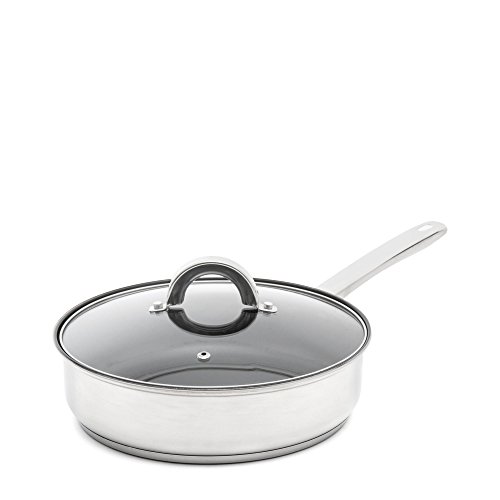 San Ignacio Caesa - Bratpfanne 24cm/3l/0,8mm stehlen induktionsgeeignet mit Deckel Caesar von San Ignacio