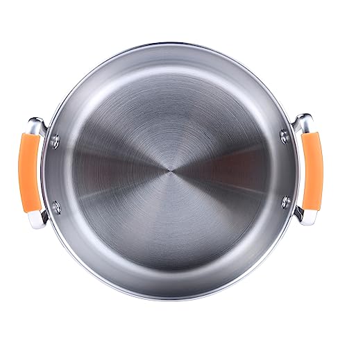 SAN IGNACIO Compact | Topf mit Deckel 20 cm | Aus Edelstahl | Doppel-Beschichtung | Silikongriffe | Küchenutensilien | Geeignet für Alle Herdarten SAN IGNACIO Compact | Topf mit Deckel 20 cm | Aus Edelstahl | Doppel-Beschichtung | Silikongriffe | Küchenutensilien | Geeignet für Alle Herdarten von San Ignacio