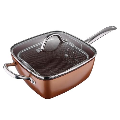 San Ignacio SG-6920 SQUARE PAN 24X24X9.5CM W/L PRESS ALU IND OPTIMUM COPPER SG Pfanne Quadratisch, Aluminium, 4.3 liters, Kupfer von San Ignacio