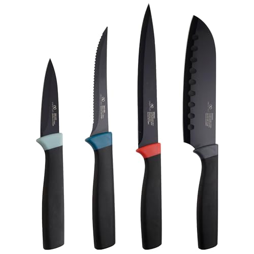 San Ignacio Santoku-Messer-Set 17,5 cm + Filetator 20 cm + Schäler 8,5 cm + Kotelett 11,25 cm aus Edelstahl von San Ignacio