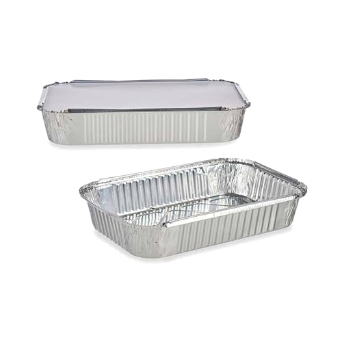 San Ignacio Set mit 2 tiefen Schalen aus Aluminium mit Deckel, Kollektion Kinvara von San Ignacio