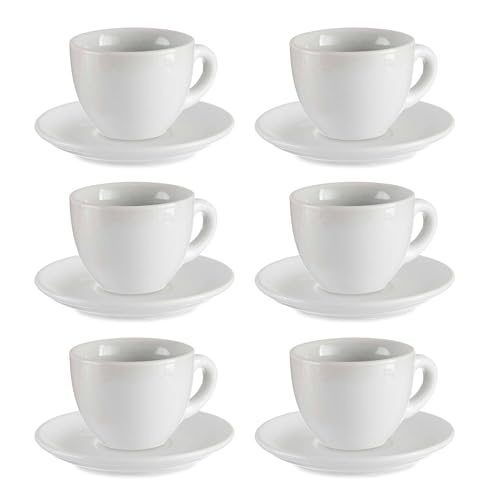 San Ignacio Set mit 6 Kaffeetassen, Porzellan, weiß, aus der Kollektion VESSIA von San Ignacio