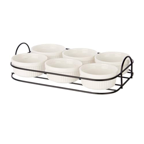 San Ignacio Set mit 6 Knabbereien mit Ständer aus Porzellan, Kollektion VESSIA San Ignacio Set mit 6 Knabbereien mit Ständer aus Porzellan, Kollektion VESSIA von San Ignacio