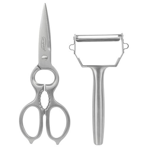 San Ignacio Vitoria - Set von 2 Utensilien Küche 1 Schere 20,5 cm + Peter 16 cm - Hergestellt in Edelstahl - Ultra -resistent von San Ignacio