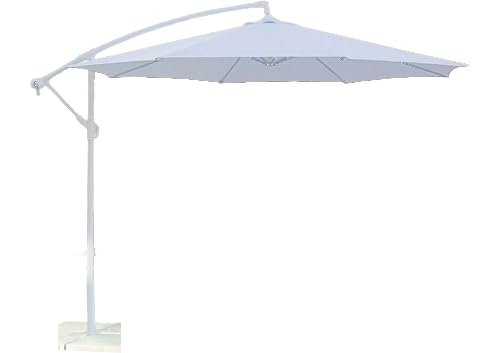 Ampelschirm Garten weiß Durchmesser 3 m ombrellone bianco e palo bianco von San Marco