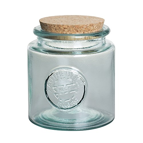ICTC Authentic Recycled Glass Storage Jar with Kork Stopper Lid 800ml by ICTC Authentic Recycled Glass Storage Jar with Kork Stopper Lid 800ml by von San Miguel