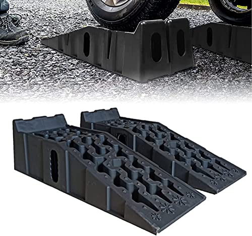 2X Auffahrrampe Satz Kunststoff Auffahrrampen Laderampe PKW Autorampe bis 245er Räder Extra Breit 7250kg pro Paar 7T Schwarz 2X Auffahrrampe Satz Kunststoff Auffahrrampen Laderampe PKW Autorampe bis 245er Räder Extra Breit 7250kg pro Paar 7T Schwarz von SanBouSi