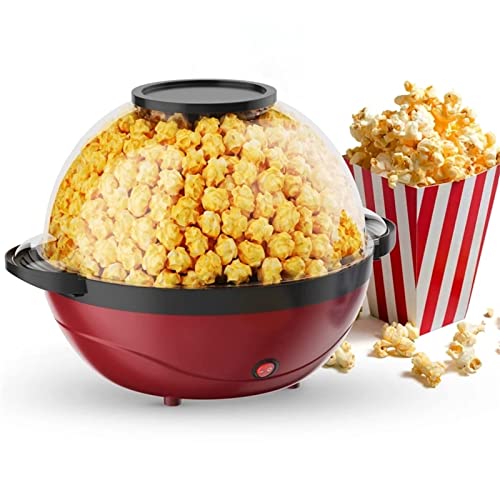 5L Popcornmaschine für Zuhause, Popcorn Maschine Popcorn Maker mit Deckel, Antihaftplatte Popcorn Popper Leise & Schnell von SanBouSi