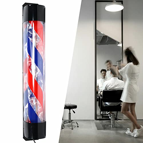 Barber Pole Lampe LED Barbierstab Streifen Beleuchtende & Rotierende Licht Barbier Geschäft Schild Verandabeleuchtung, Wandmontage von SanBouSi