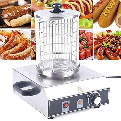Edelstahl Hot Dog Maker, Hot Dog Gerät Maschine Wurstwärmer Dampfbehälter, Einstellbarer Temperatur Wurstkocher für Restaurants Snackbars von SanBouSi