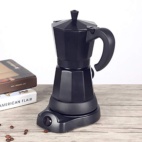 SanBouSi Espressokocher Elektrische Kaffeemaschine Camping Mokka Maschine für 6 Tassen (300ml) von SanBouSi