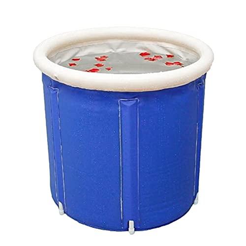 Faltbare Badewanne Erwachsene mit Luftpumpe, Dicker PVC Inflatable Tub Freistehende Sitzbadewanne SPA Kinder Badewanne Temperaturerhaltung Badewanne 70X70cm von SanBouSi