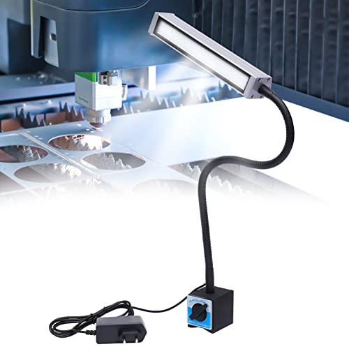 Magnetisches Licht Flexibles Schwanenhals 60 LEDs IP67 Wasserdicht Arbeitslicht mit Magnetisches Flexibel Schwanenhals Arm für CNC Werkbank Handwerk Nähmaschine 10W von SanBouSi