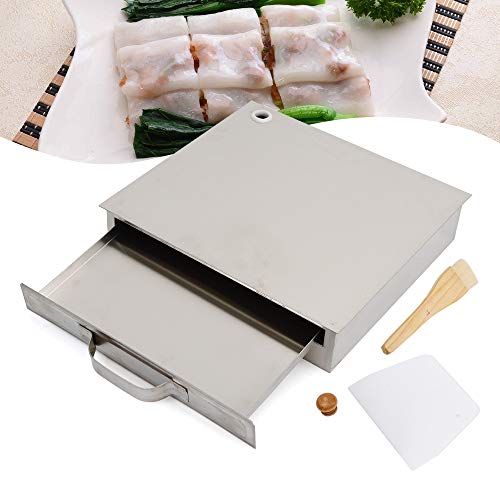 Reisnudel-Dampfgarer Edelstahl Rice Roll Steamer Dampfgarer Darmpulvers Nudel Rolle Dampf Maschine Chinesischer Restaurant Reisrollenliebhaber von SanBouSi