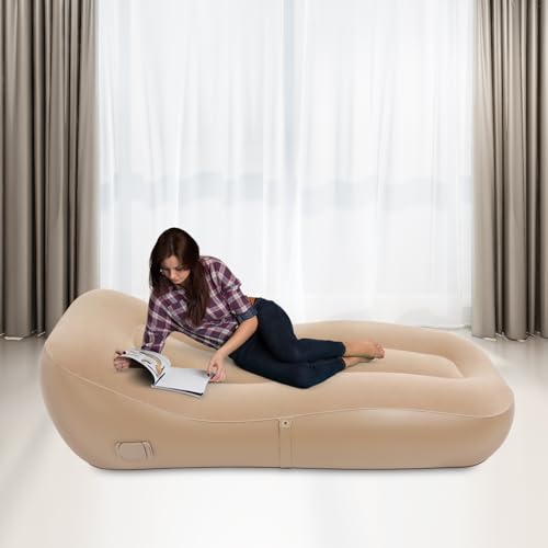 SanBouSi Aufblasbares Sofa Luftsofa mit elektrischer Luftpumpe, Faltbar Leicht Liegestuhl aus Beflockungs & PVC Camping Sofa Aufblasbar für Outdoor, Zuhause, Park oder Reisen 180 x 76 x 55cm SanBouSi Aufblasbares Sofa Luftsofa mit elektrischer Luftpumpe, Faltbar Leicht Liegestuhl aus Beflockungs & PVC Camping Sofa Aufblasbar für Outdoor, Zuhause, Park oder Reisen 180 x 76 x 55cm von SanBouSi
