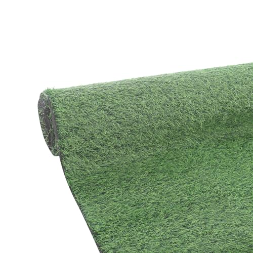 SanBouSi Kunstrasen Rasenteppich Outdoor 10x1 Meter, Täuschend Echter Kunstrasen Balkon Wetterfest 30 mm Höhe Pflegeleichter Grasteppich Weiche Textur, UV-Beständig, mit Drainagelöchern von SanBouSi