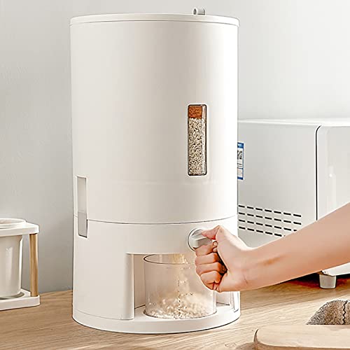 SanBouSi Reisspender Lebensmittelspender Müslispender Küche Luftdicht Behälter mit Deckel und Messbecher für Schwarzem Reis, Bohnen (20L) von SanBouSi