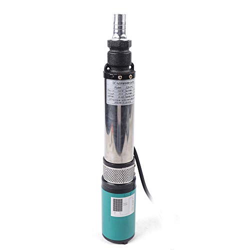 Solar Tiefbrunnenpump DC 24V 320W 5m³/h, Förderhöhe max. 34 m, Brunnenpumpe Tauchpumpe Pumpe Zisterne mit 16m Kabel von SanBouSi