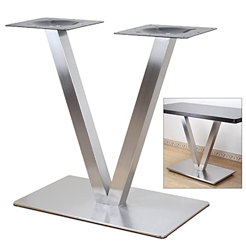 SanBouSi Tischbeine Tischkufen Tischgestell Edelstahl Tischzubehör V-Form Tischgestell Feinstruktur 70cm Quadratischer Fuß für Esstisch Schreibtisch Couchtisch von SanBouSi