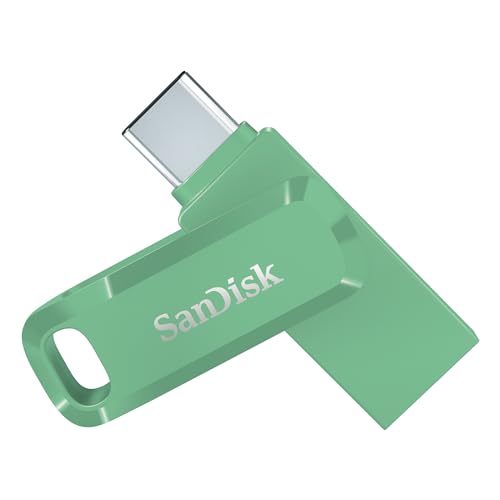 SanDisk 512 GB Ultra Dual Drive Go USB Type-C Flash-Laufwerk mit beidseitig einsteckbaren USB Typ-C- und Typ-A-Steckverbindern für Smartphones, Tablets, Macs und PCs - Grün von SanDisk