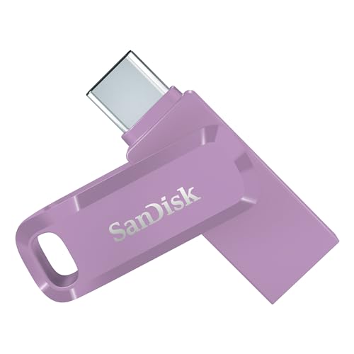 SanDisk 512 GB Ultra Dual Drive Go USB Type-C Flash-Laufwerk mit beidseitig einsteckbaren USB Typ-C- und Typ-A-Steckverbindern für Smartphones, Tablets, Macs und PCs - Lavendel SanDisk 512 GB Ultra Dual Drive Go USB Type-C Flash-Laufwerk mit beidseitig einsteckbaren USB Typ-C- und Typ-A-Steckverbindern für Smartphones, Tablets, Macs und PCs - Lavendel von SanDisk