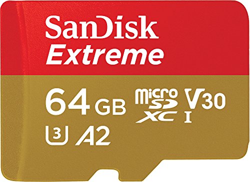 SanDisk Extreme microSD Karte für mobiles Gaming 64 GB, Unterstützt mit A2 App Performance AAA/3D/VR-Spielgrafiken und 4K-UHD-Video, 170 MB/s Lesen, 80 MB/s Schreiben, Class 10, UHS-I, U3, V30 SanDisk Extreme microSD Karte für mobiles Gaming 64 GB, Unterstützt mit A2 App Performance AAA/3D/VR-Spielgrafiken und 4K-UHD-Video, 170 MB/s Lesen, 80 MB/s Schreiben, Class 10, UHS-I, U3, V30 von SanDisk