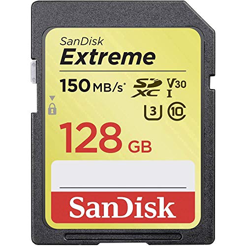 SanDisk Extreme SDXC Memory Card, Up to 150 MB/s, Class 10, U3, V30, 128 GB (Pack of 1) SanDisk Extreme SDXC Memory Card, Up to 150 MB/s, Class 10, U3, V30, 128 GB (Pack of 1) von SanDisk