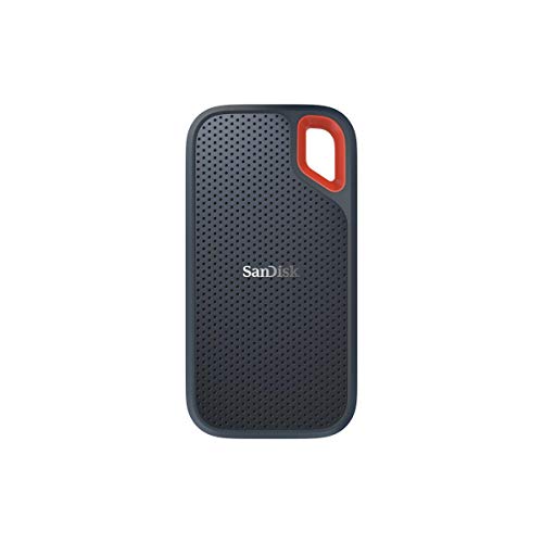 SanDisk Extreme 2 TB Portable SSD Festkörper-Laufwerk(USB-C, mit 550 MB/s Übertragungsraten, AES-Verschlüsselung und ist stoß-, wasser- und staubfest) von SanDisk