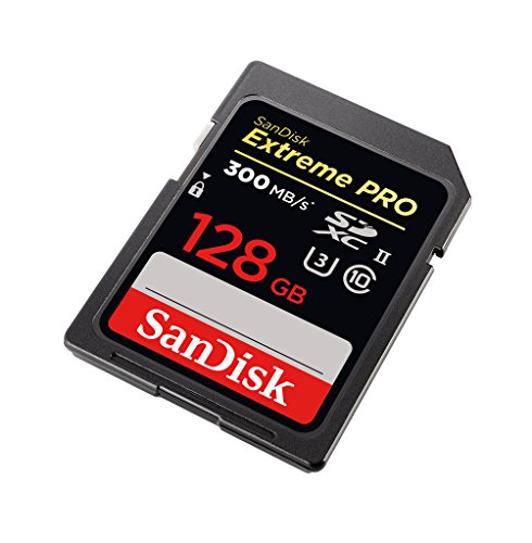 SanDisk Extreme PRO 128 GB SDXC-Speicherkarte bis zu 300 MB/Sek, UHS-II, Class 10, U3 von SanDisk