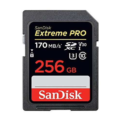 SanDisk Extreme PRO 256GB SDXC Memory Card up to 170MB/s, UHS-1, Class 10, U3, V30, Black von SanDisk