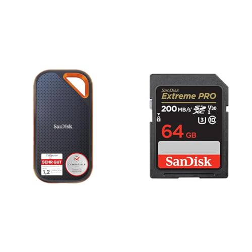 SanDisk Extreme PRO Portable SSD Externe SSD 1 TB & Extreme PRO SDXC UHS-I Speicherkarte 64 GB SanDisk Extreme PRO Portable SSD Externe SSD 1 TB & Extreme PRO SDXC UHS-I Speicherkarte 64 GB von SanDisk
