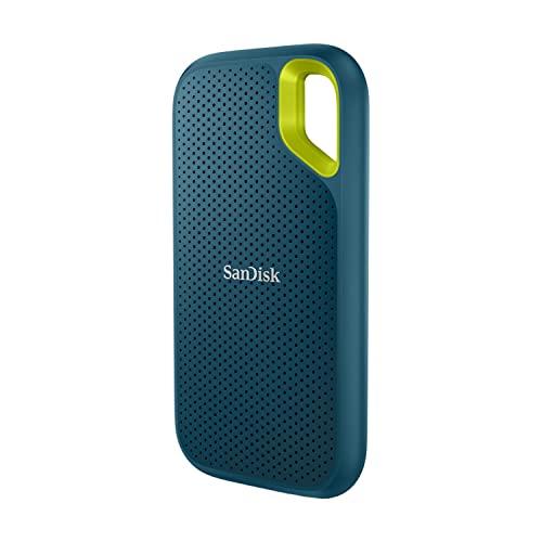 SanDisk Extreme Portable SSD 4 TB (tragbare NVMe SSD, USB-C, bis zu 1.050 MB/s Lesegeschwindigkeit und 1.000 MB/s Schreibgeschwindigkeit, wasser- und staubbeständig) Monterey von SanDisk