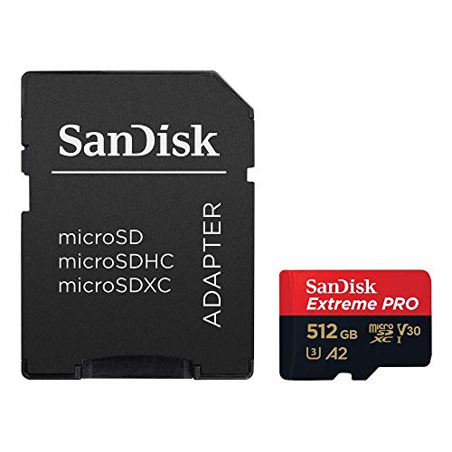 SanDisk Extreme Pro 512 GB microSDXC Memory Card + SD Adapter with A2 App Performance + Rescue Pro Deluxe 170 MB/s Class 10, UHS-I, U3, V30 SanDisk Extreme Pro 512 GB microSDXC Memory Card + SD Adapter with A2 App Performance + Rescue Pro Deluxe 170 MB/s Class 10, UHS-I, U3, V30 von SanDisk