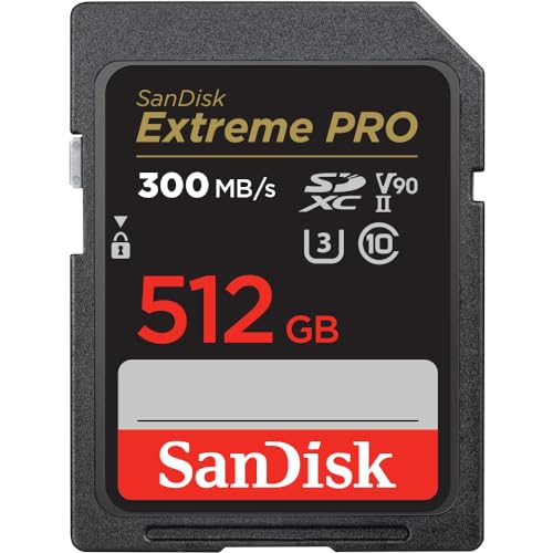 SanDisk Extreme PRO SDHC UHS-II Speicherkarte V90 512 GB (300 MB/s, 8K-, 4K- und Full-HD-Videoaufnahmen, RescuePRO Deluxe, stoßsicher, temperaturbeständig, wasserdicht und röntgensicher) SanDisk Extreme PRO SDHC UHS-II Speicherkarte V90 512 GB (300 MB/s, 8K-, 4K- und Full-HD-Videoaufnahmen, RescuePRO Deluxe, stoßsicher, temperaturbeständig, wasserdicht und röntgensicher) von SanDisk