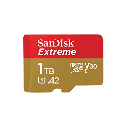 SanDisk Extreme 1 TB microSDXC Memory Card + SD Adapter with A2 App Performance + Rescue Pro Deluxe, Up to 160 MB/s, Class 10, UHS-I, U3, V30 von SanDisk