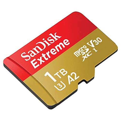 SanDisk Extreme 1 TB microSDXC Memory Card + SD Adapter with A2 App Performance + Rescue Pro Deluxe, Up to 160 MB/s, Class 10, UHS-I, U3, V30 von SanDisk