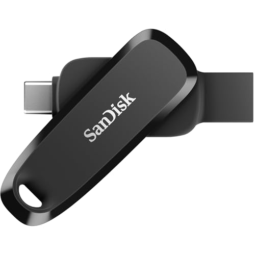 SanDisk Phone Drive 512 GB, 2-in-1 Phone Storage (Für Android Smartphones und Tablets, Mac und Computer, USB Type-C und USB Type-A Anschluss, Automatisches Backup, Rescue PRO Deluxe) Schwarz von SanDisk