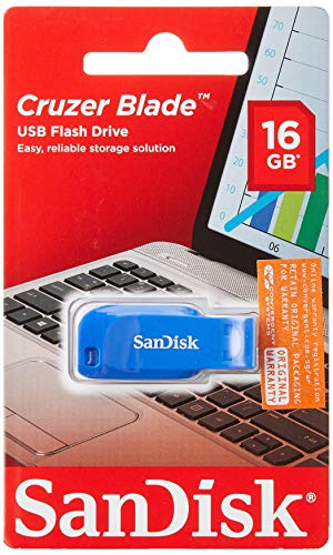 SanDisk 16 GB Cruzer Blade USB Flash Drive - Electric Blue von SanDisk